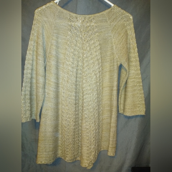 212 New York Gold mesh crochet sweater - Picture 3 of 3